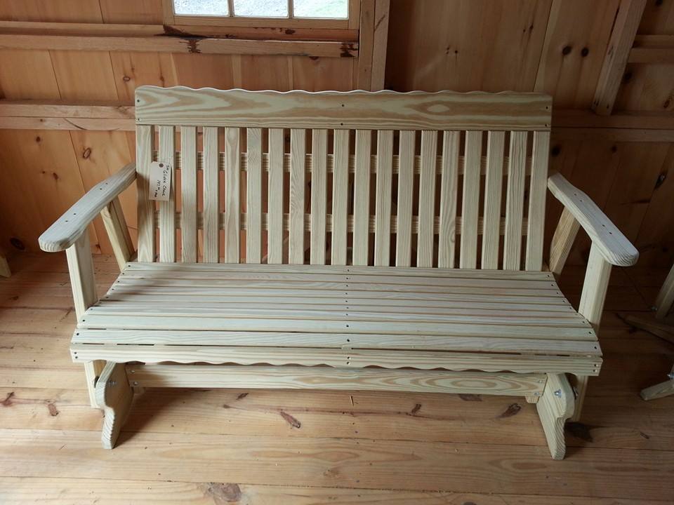 wooden bench in Keyser